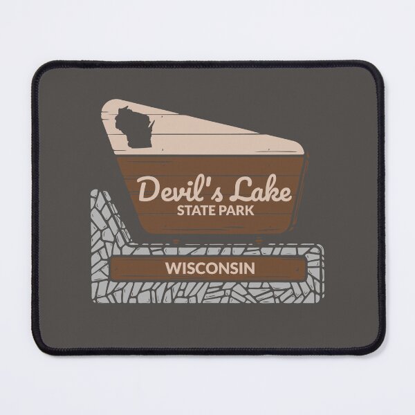 Item preview, Devil's Lake State Park Wisconsin Entrance Welcome Sign WI designed and sold by palmettodigital.