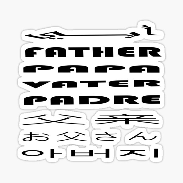 "I love you dad in all languages" Sticker for Sale by Poucepouce