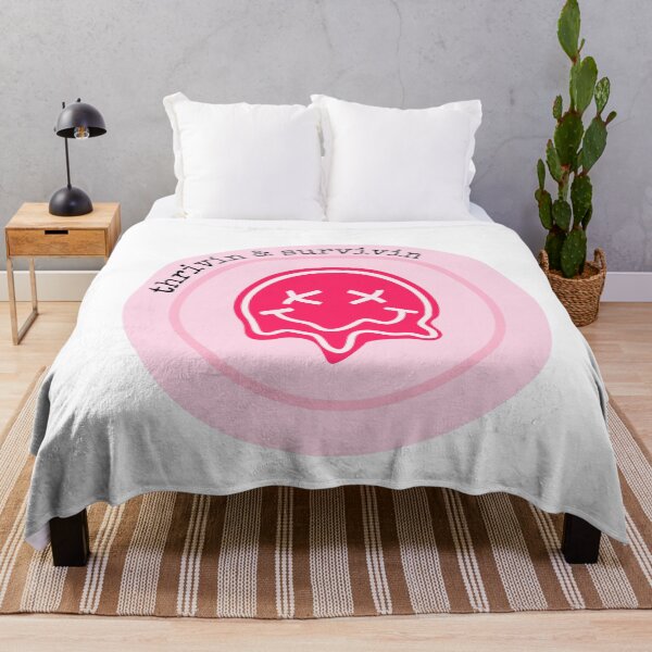 Item preview, surviving and thriving pink smiley designed and sold by kaelinmeicher.