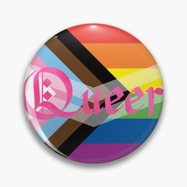 Item preview, Bandera de orgullo de progreso Caligrafía gótica queer designed and sold by mostlyghostly42.