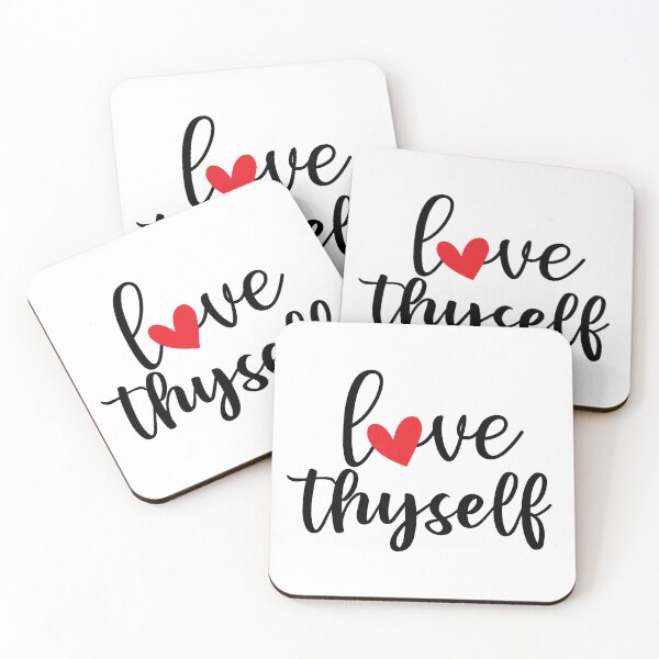 Item preview, Love Thyself Positive Affirmation Phrase designed and sold by MindfulMeta.