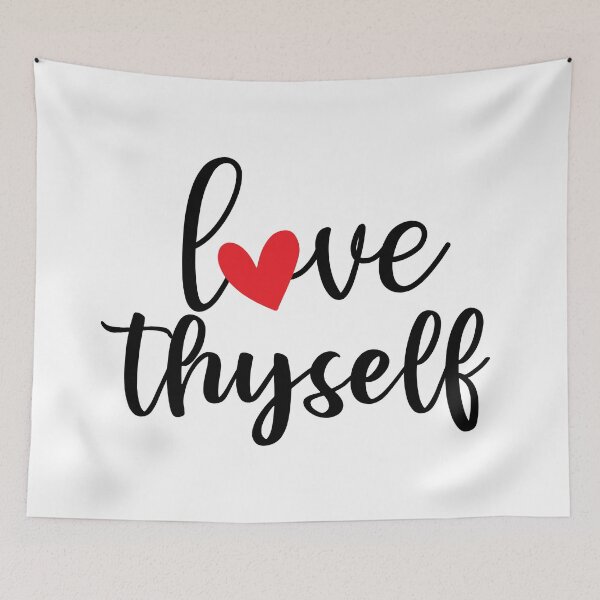 Item preview, Love Thyself Positive Affirmation Phrase designed and sold by MindfulMeta.