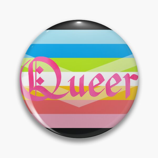 Item preview, Queer Pride Flag Queer Gothic Calligraphy designed and sold by mostlyghostly42.