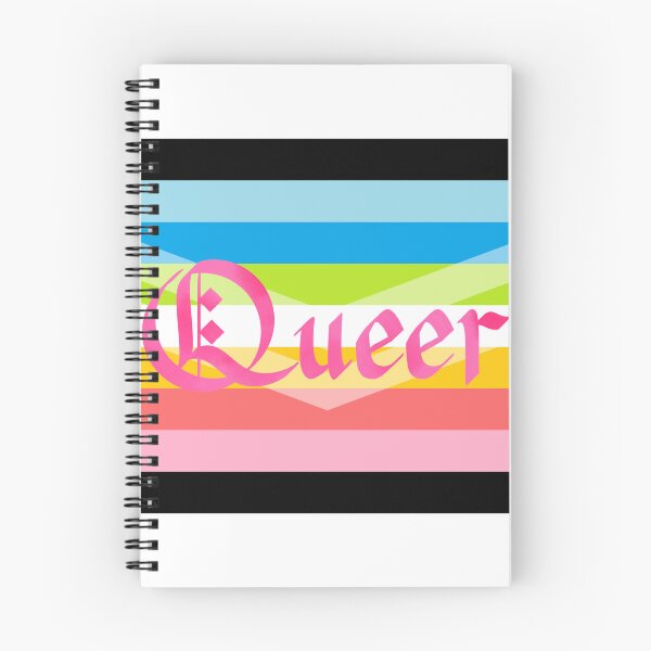 Item preview, Queer Pride Flag Queer Gothic Calligraphy designed and sold by mostlyghostly42.
