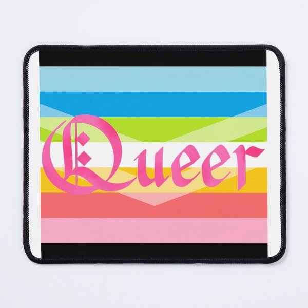 Item preview, Queer Pride Flag Queer Gothic Calligraphy designed and sold by mostlyghostly42.
