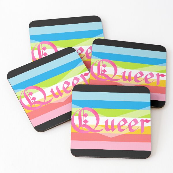 Item preview, Queer Pride Flag Queer Gothic Calligraphy designed and sold by mostlyghostly42.