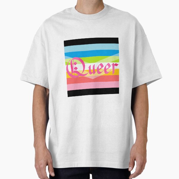 Item preview, Queer Pride Flag Queer Gothic Calligraphy designed and sold by mostlyghostly42.