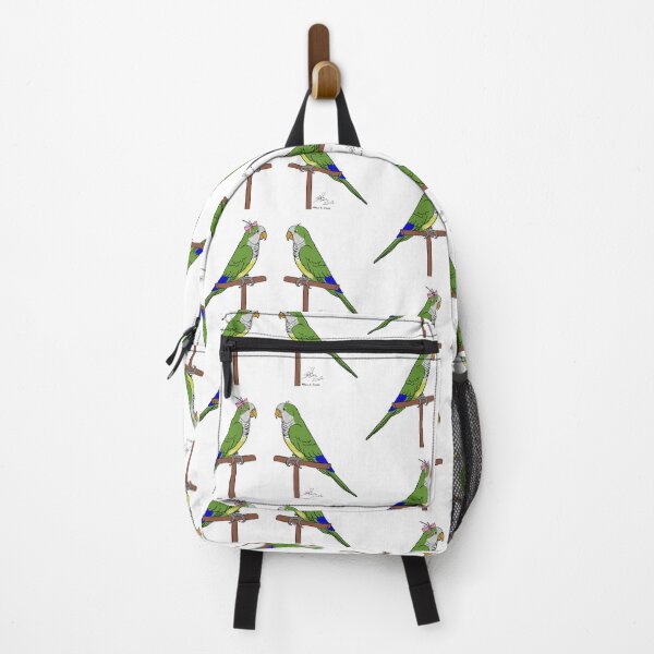 Item preview, Crazy Bird Man with Quaker Parrots designed and sold by Laughing Parrot Studio.
