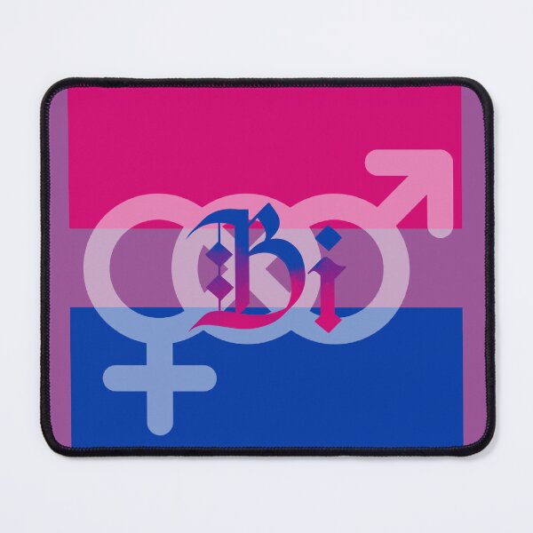 Item preview, Bi Pride Flag Bisexual Gothic Calligraphy designed and sold by mostlyghostly42.