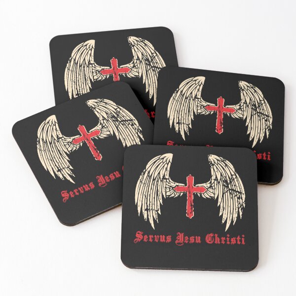 Item preview, Servant of Christ Wings Cross Distressed Latin designed and sold by tronictees.