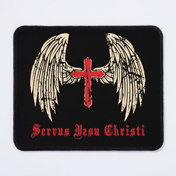 Item preview, Servant of Christ Wings Cross Distressed Latin designed and sold by tronictees.