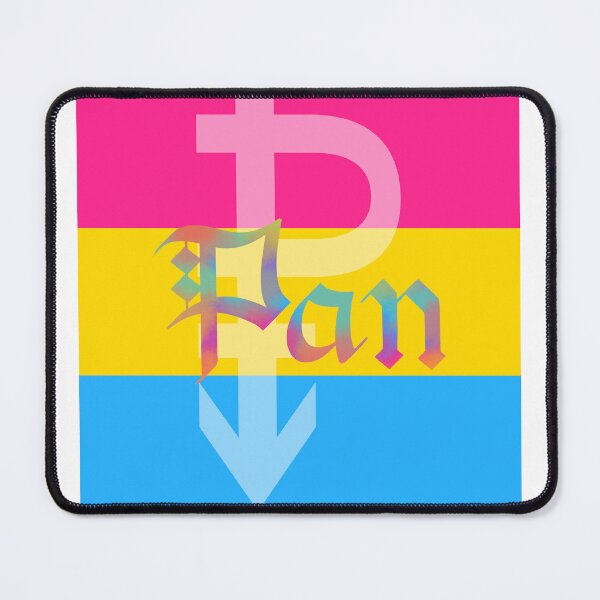 Item preview, Pan Pride Flag Pansexual Gothic Calligraphy designed and sold by mostlyghostly42.