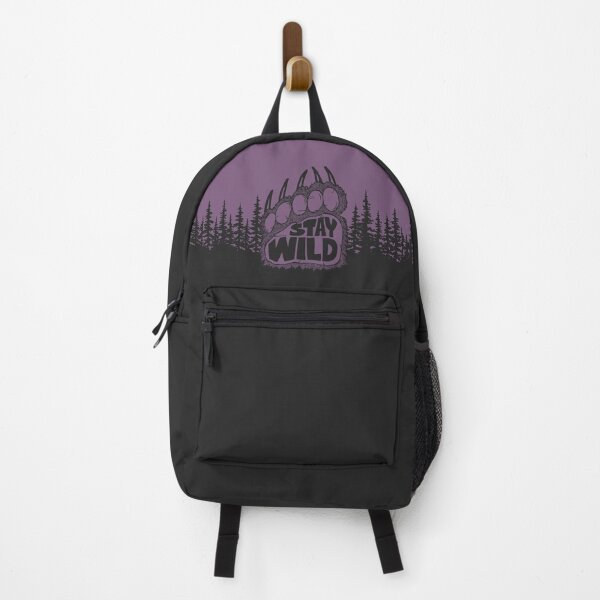 Item preview, Stay Wild Bear Paw (Black / Mauve) designed and sold by Sarah Lumley.