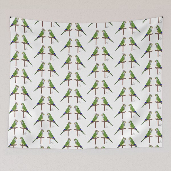Item preview, Crazy Bird Lady with Quaker Parrots designed and sold by Laughing Parrot Studio.