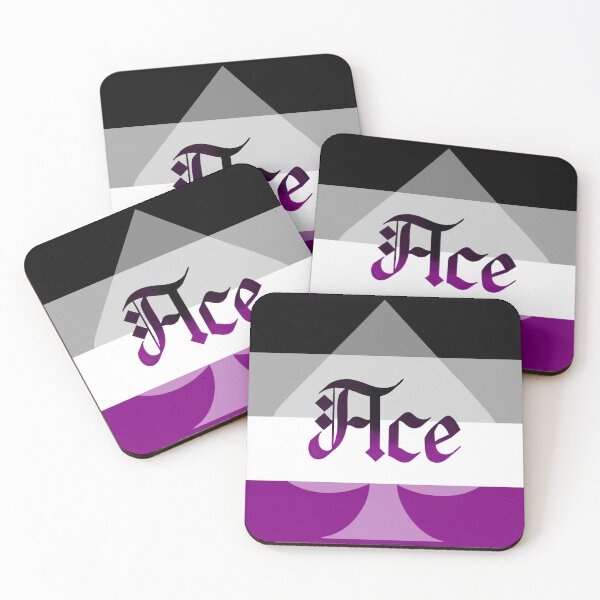 Item preview, Ace Pride Flag Asexual Gothic Calligraphy designed and sold by mostlyghostly42.