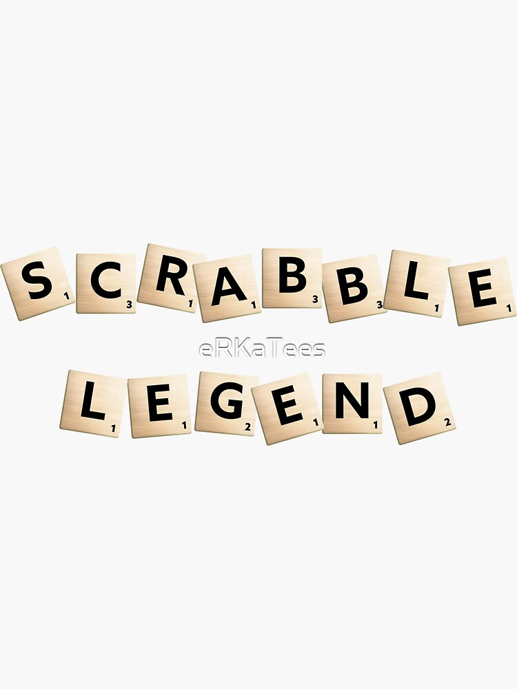 Scrabble Legend Letters Scrabble Lovers Scrabble Player Sticker