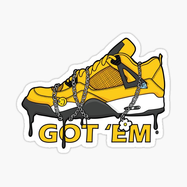 Nike Air Jordan 4 Sticker for Sale by MercyArtStore