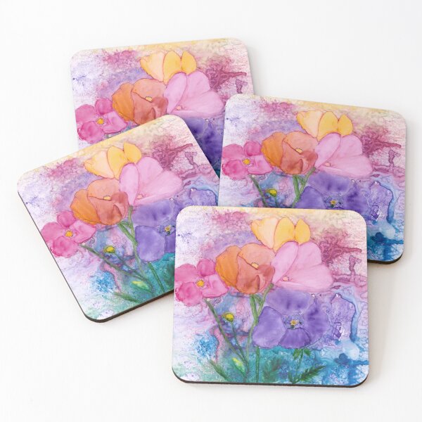 Item preview, Colorful Dancing Poppies Abstract designed and sold by The Elderberry Blossom.