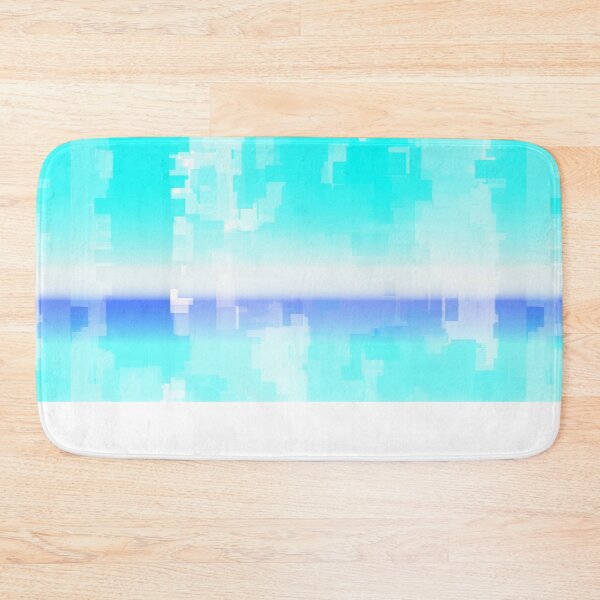 Item preview, STYLISH PAINT BLUE CYAN WHITE MARINE AQUA BLOCKISM. designed and sold by Ralek.