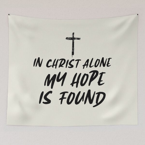 Item preview, In christ alone my hope is found. Christian quote, motivational words about god and jesus christ designed and sold by IsisOsiris.