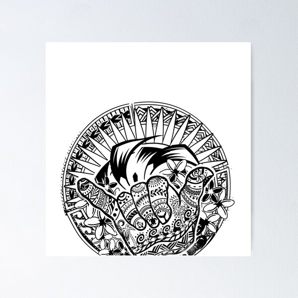 Item preview, Hawaiian Circular Tribal Shaka - Hangloose designed and sold by sunnthreads.