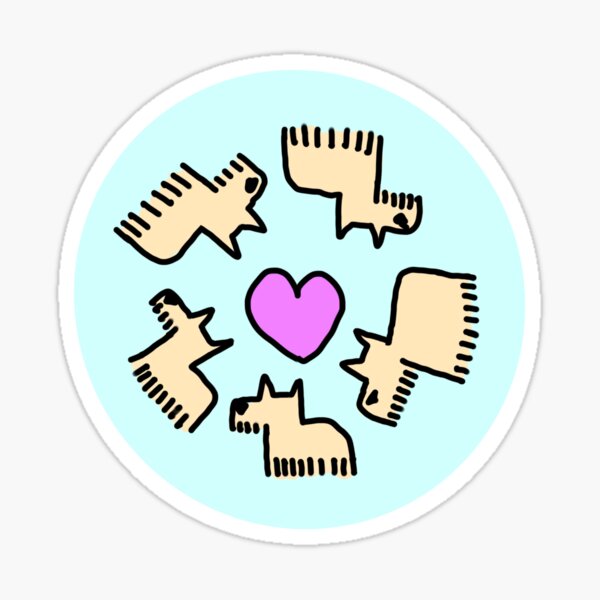Small Dog Love Sticker