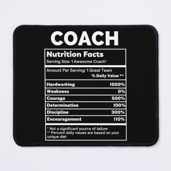 Item preview, Coach Funny Nutrition Facts designed and sold by SpeakSarcasm.