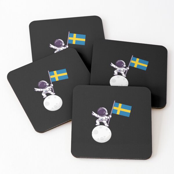 Item preview, Spaceman with Sweden flag designed and sold by pretty4u.