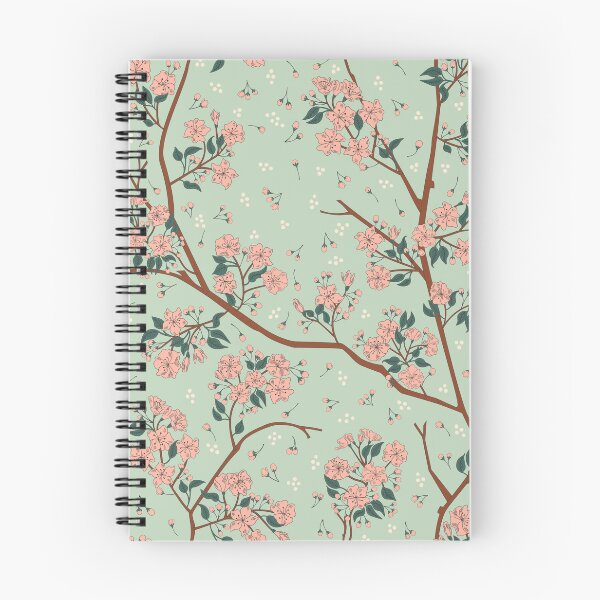 Item preview, Sakura - Bloom - Cherry Blossom Flowers + Buds - Mint Green / Matcha designed and sold by Carrie Cantwell Art.