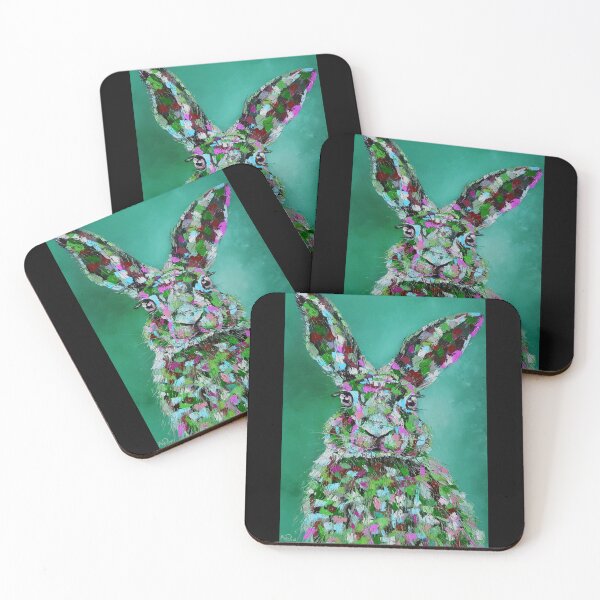 Item preview, Bunny, Pop Art, edited oil painting by Marina Daniluka designed and sold by MariDaniArt.