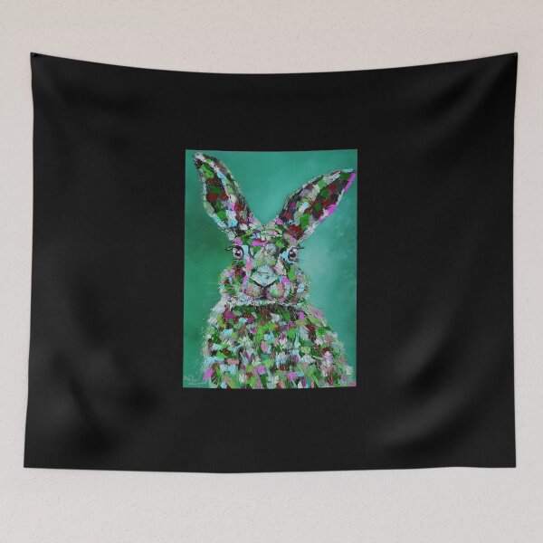 Item preview, Bunny, Pop Art, edited oil painting by Marina Daniluka designed and sold by MariDaniArt.