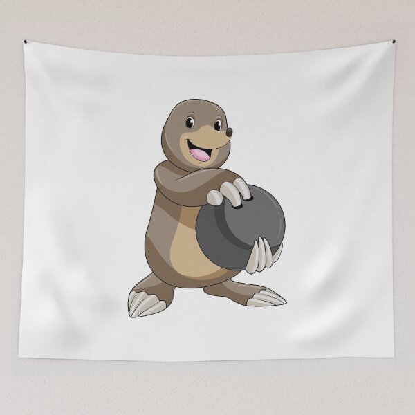 Item preview, Mole at Bowling with Bowling ball designed and sold by Snabdesign84.