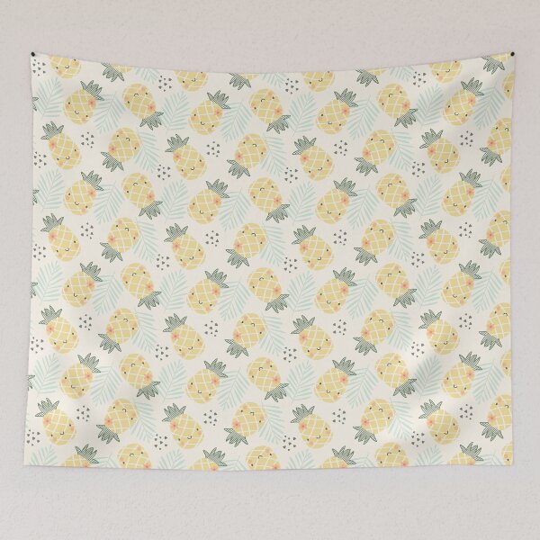 Item preview, Friendly pineapple with palm tree designed and sold by supermamarie.