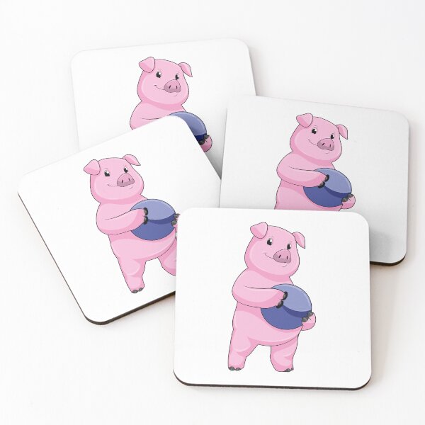 Item preview, Pig at Bowling with Bowling ball designed and sold by Snabdesign84.
