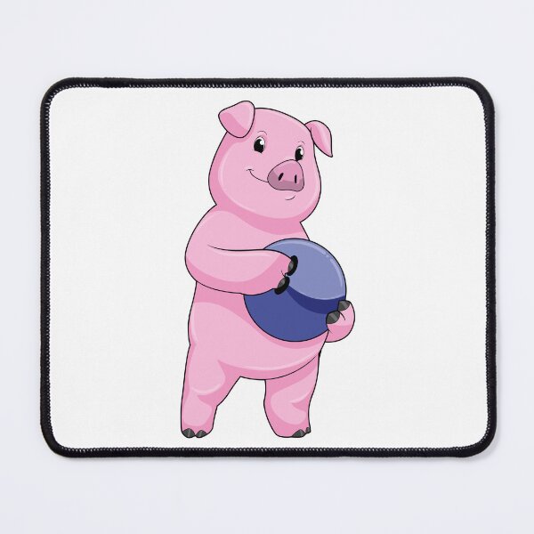 Item preview, Pig at Bowling with Bowling ball designed and sold by Snabdesign84.