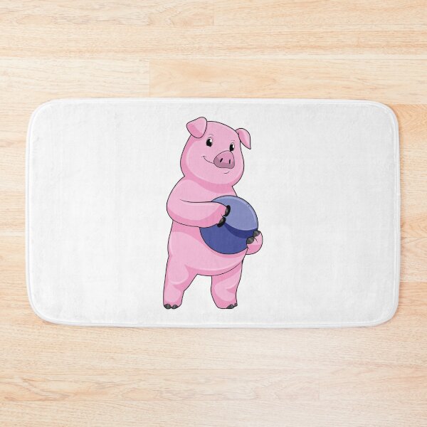 Item preview, Pig at Bowling with Bowling ball designed and sold by Snabdesign84.