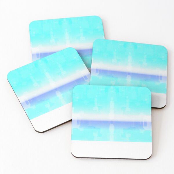 Item preview, STYLISH PAINT BLUE CYAN WHITE MARINE AQUA BLOCKISM. designed and sold by Ralek.