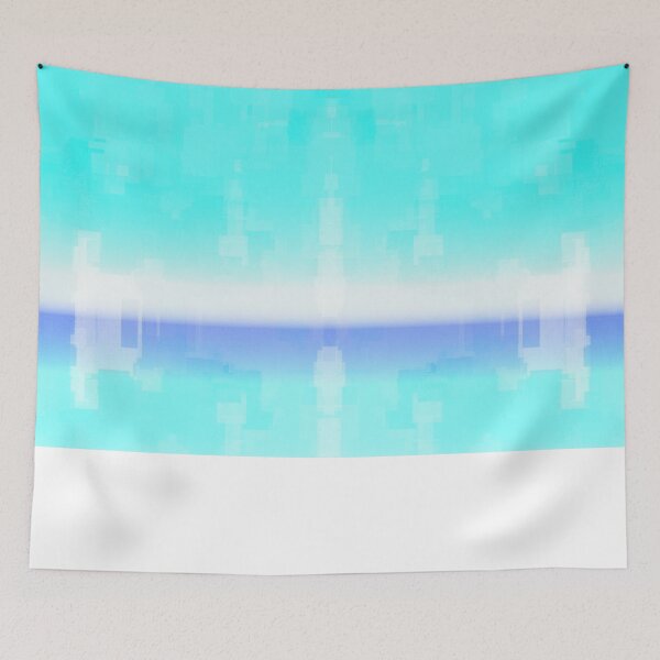 Item preview, STYLISH PAINT BLUE CYAN WHITE MARINE AQUA BLOCKISM. designed and sold by Ralek.