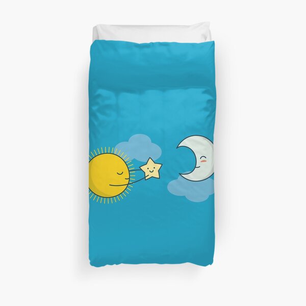 Sun and Moon - Cute Doodles Duvet Cover