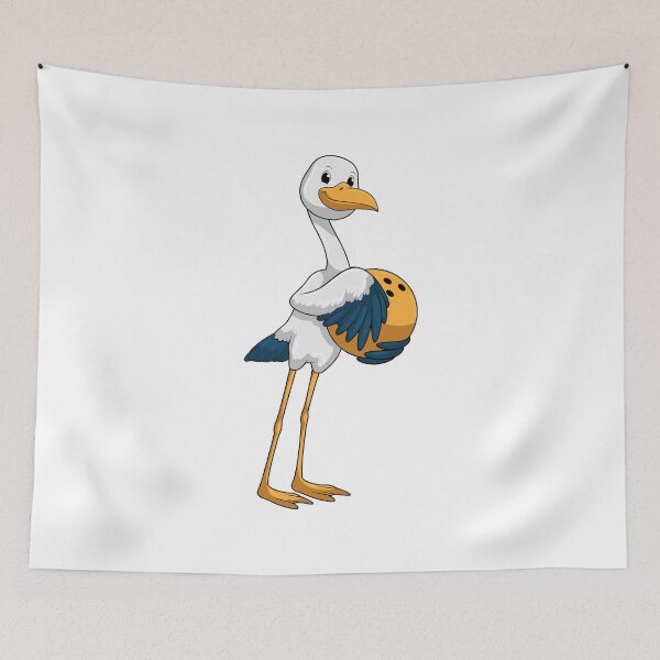 Item preview, Stork at Bowling with Bowling ball designed and sold by Snabdesign84.