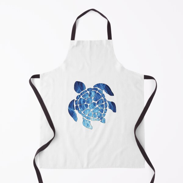 Item preview, Blue Fire Textured Tropical Sea Turtle designed and sold by DeliveryGeorge.