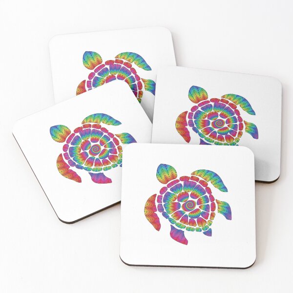 Item preview, Rainbow Wool Tropical Sea Turtle Illustration designed and sold by DeliveryGeorge.