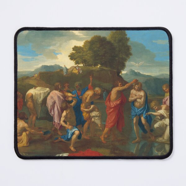 Item preview, The Baptism of Christ | Nicolas Poussin | 1642 Renaissance Gospel Biblical Art designed and sold by CJET.