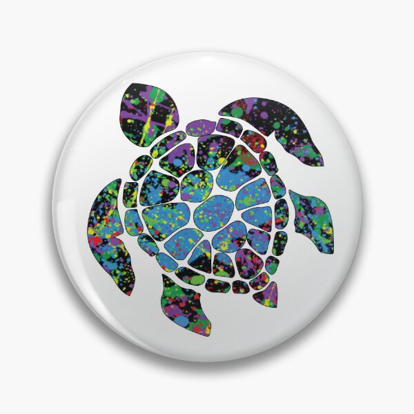 Item preview, NEON PAINT DRIP TROPICAL SEA TURTLE designed and sold by DeliveryGeorge.
