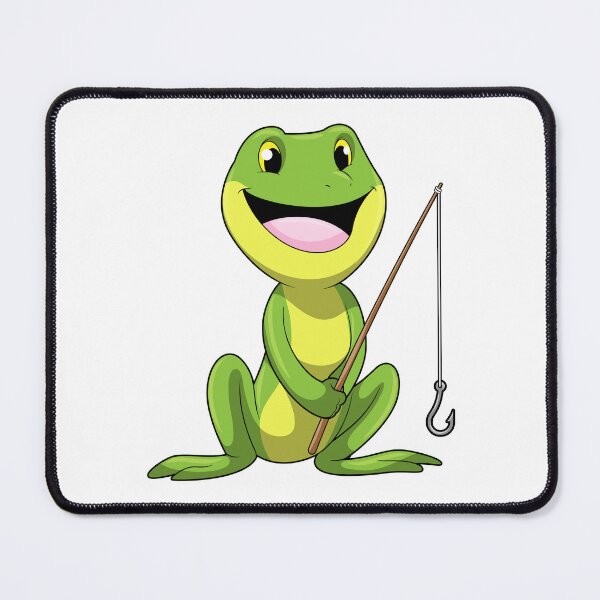 Item preview, Frog at Fishing with Fishing rod designed and sold by Snabdesign84.
