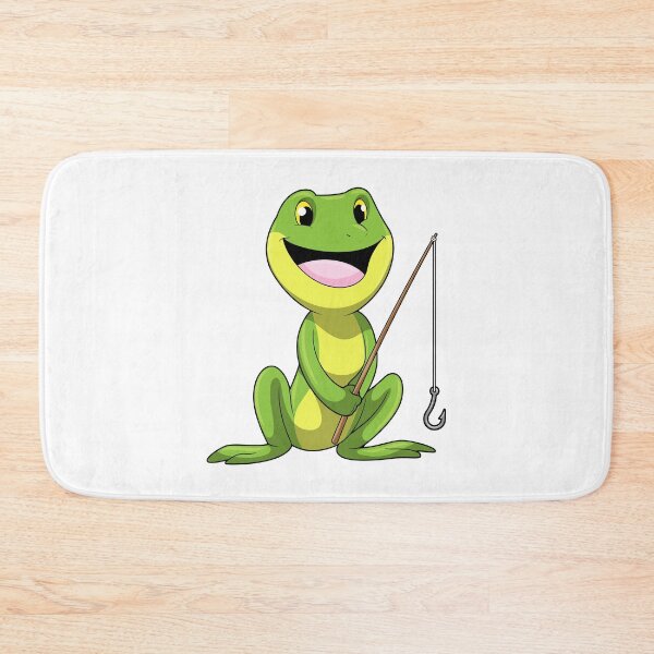 Item preview, Frog at Fishing with Fishing rod designed and sold by Snabdesign84.