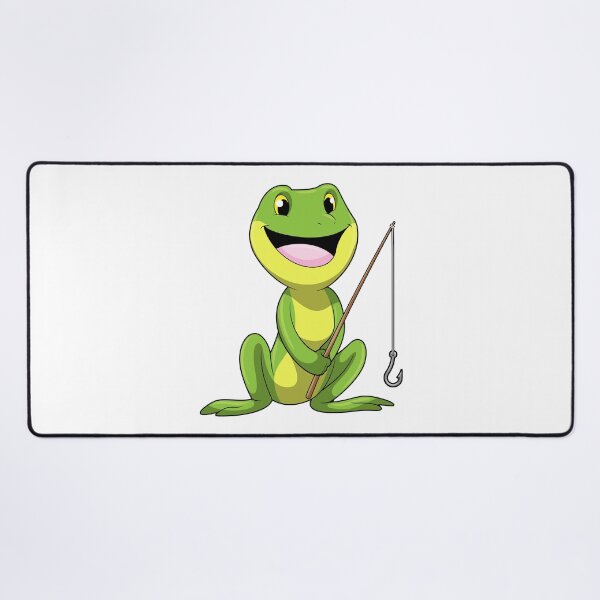 Item preview, Frog at Fishing with Fishing rod designed and sold by Snabdesign84.