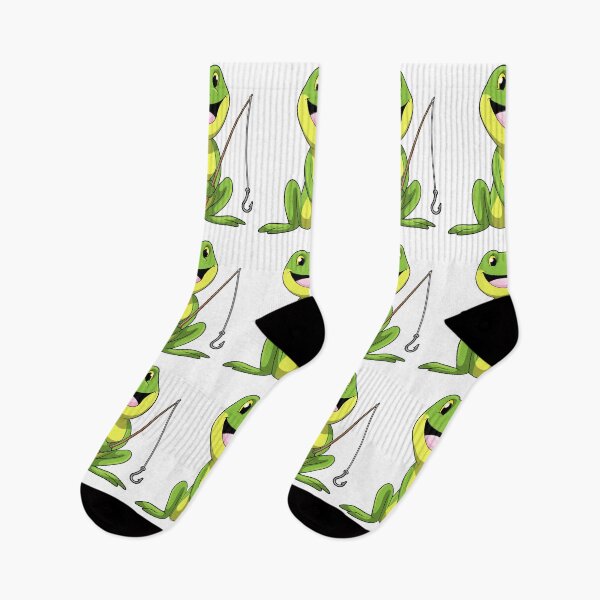 Item preview, Frog at Fishing with Fishing rod designed and sold by Snabdesign84.