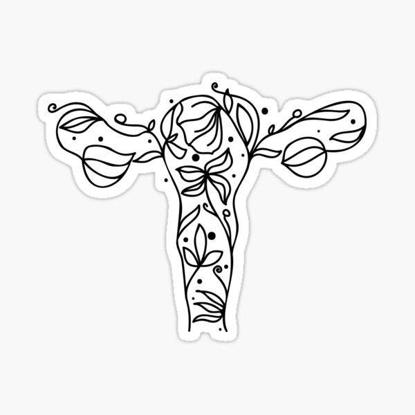 Floral Uterus Stickers for Sale