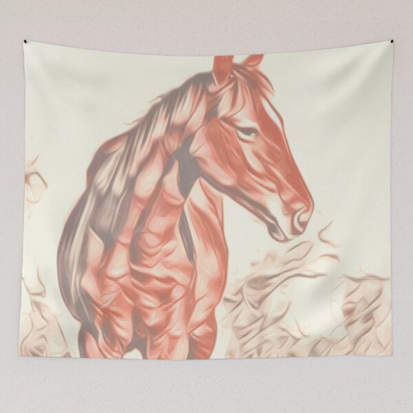 Aperçu de l'œuvre Jument rouge debout dans le pré créée et vendue par No1Equestrian.